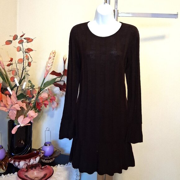 NWOT Eric Alexandre Unique Designed Stretchy Cardigan Knit Dress Size M - Picture 1 of 9